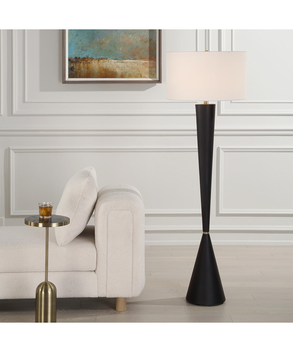 Layla Black Tapered Floor Lamp