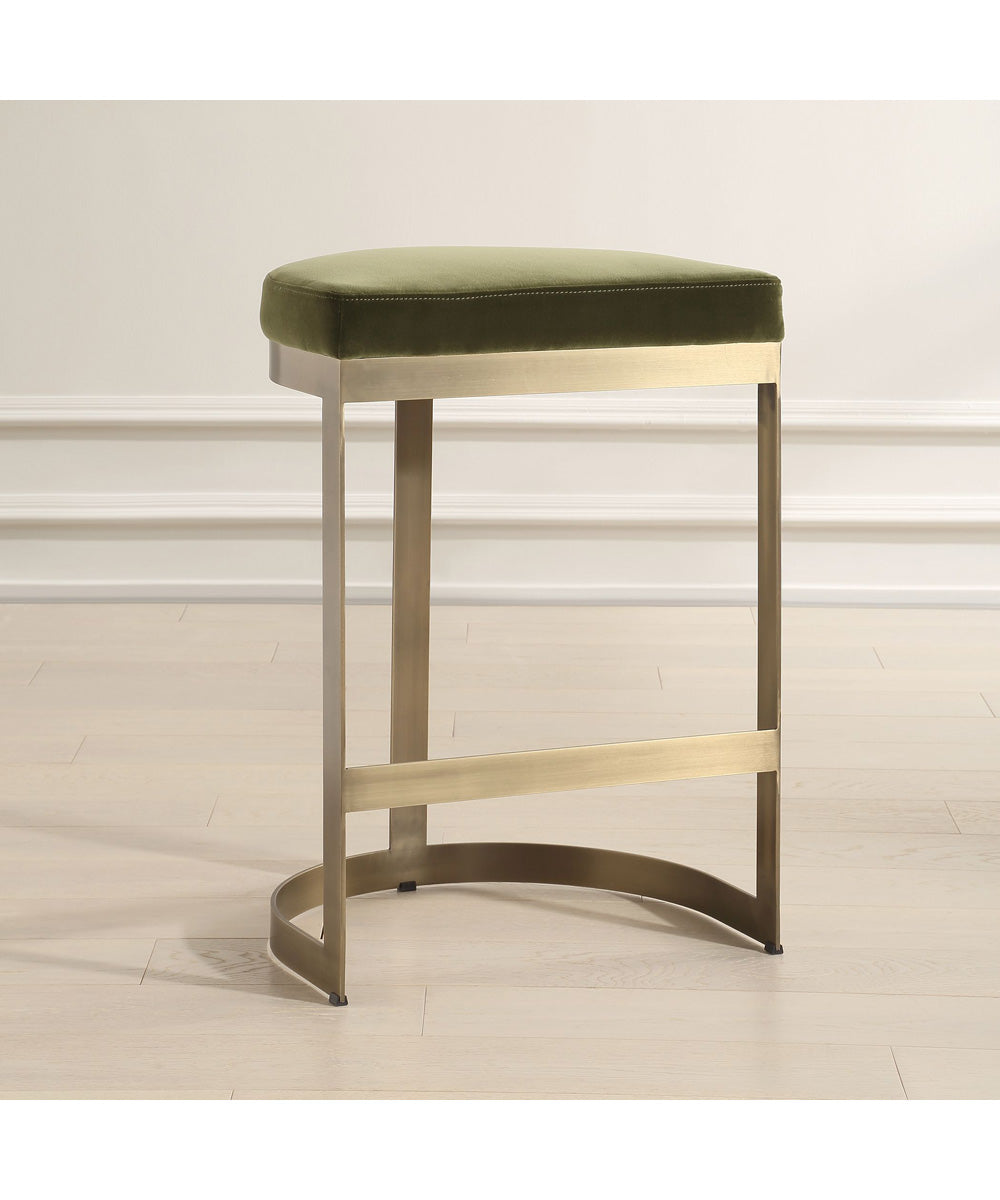 Ivanna Brass Moss Counter Stool