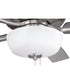 EOS 2 Light Frosted White Bowl 52" Ceiling Fan 2-Light Fan Brushed Polished Nickel
