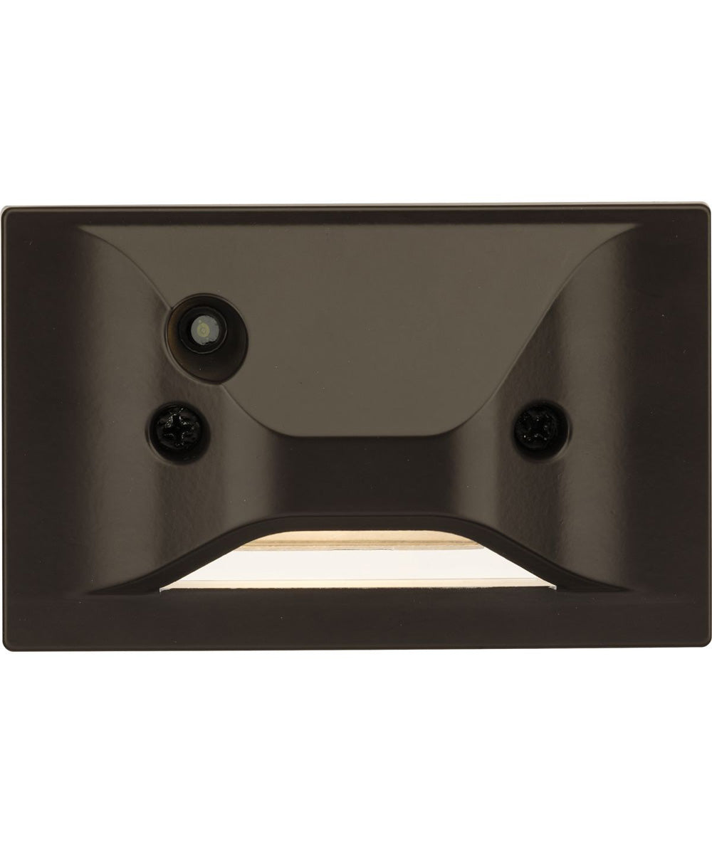 LED Indoor/Outdoor Integrated LED Wall or Step Light with Photocell Antique Bronze