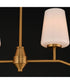 Durham 4-Light Linear Chandelier Natural Aged Brass
