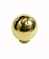 Polished Brass Sphere Lamp Finial with Polished Brass Base 1.5"h