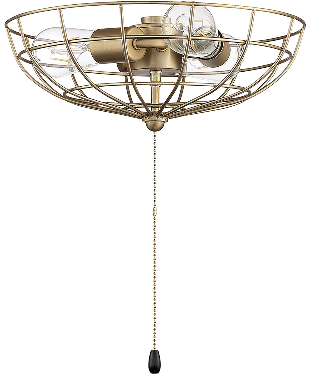 Light Kit-Bowl,Energy Star 3-Light Accessory Satin Brass