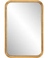 20x30" Wall Mirror Lightly Antiqued Gold Leaf with Glaze