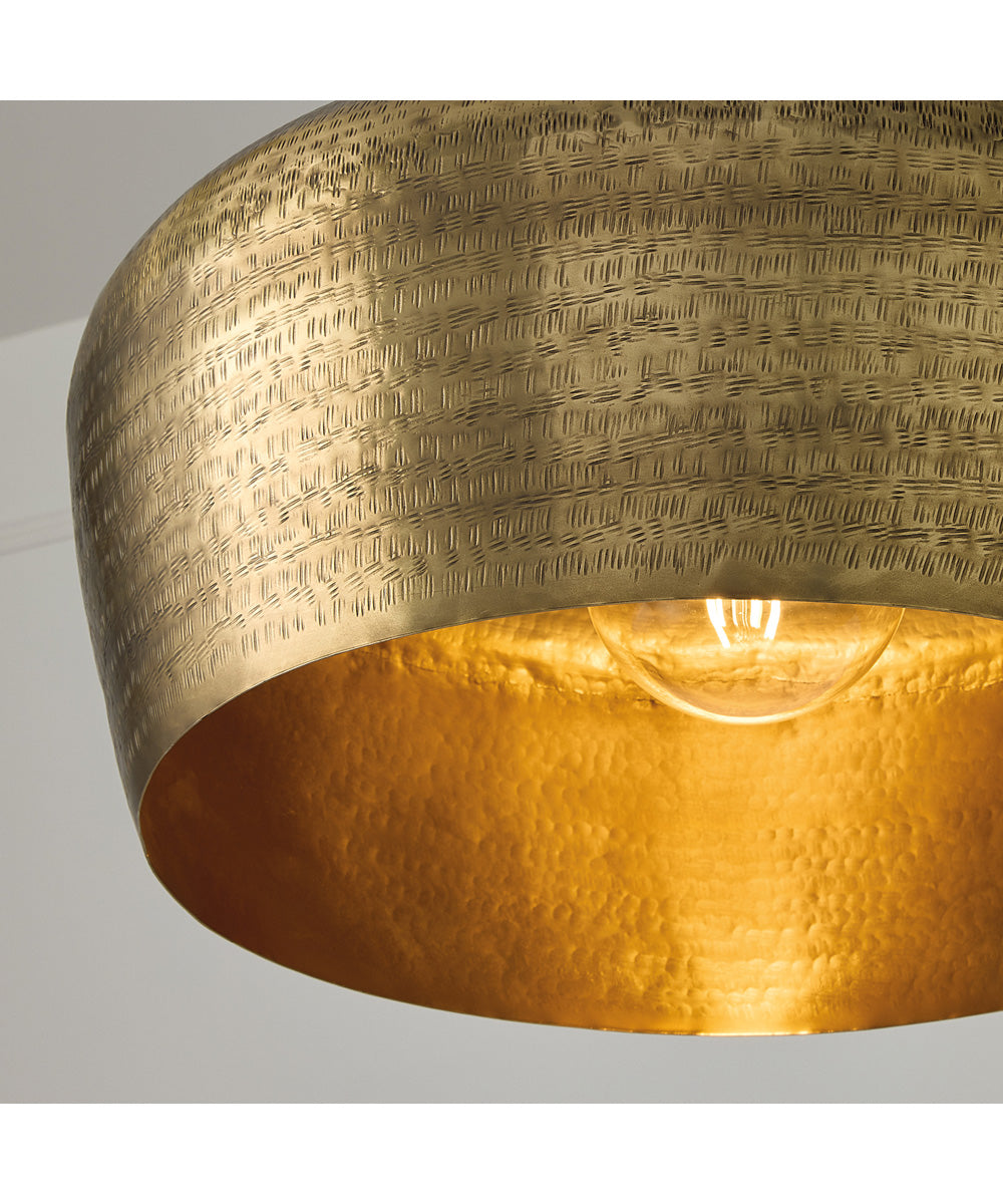 Myriah 1-Light Pendant Tibetan Hammered Brass
