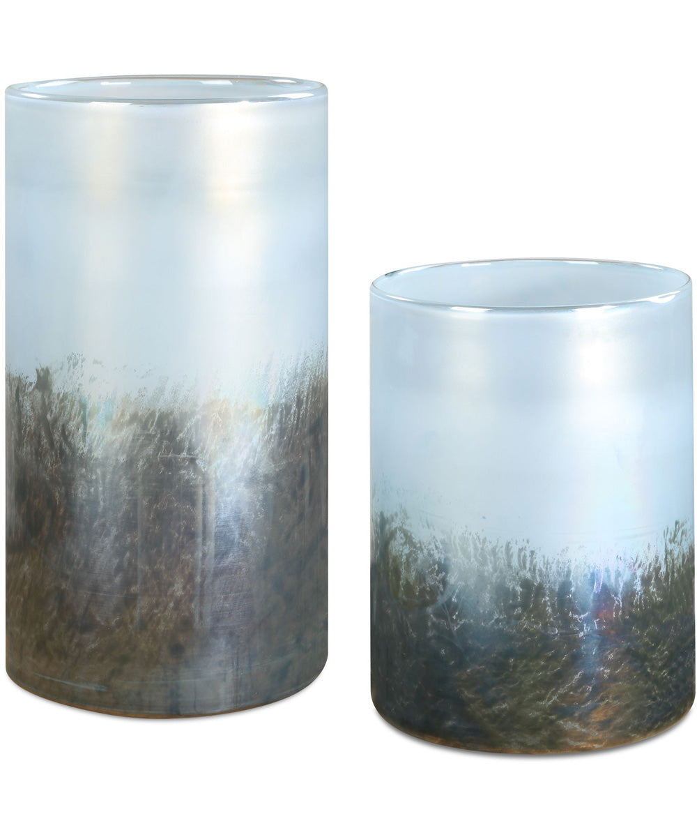 Midnight Mist Cylindrical Vases Set of 2