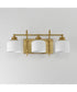 Bisque 3-Light Bath Vanity Natural Aged Brass