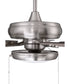 EOS Low Profile 1 bulb Frosted White 52" Ceiling Fan 1-Light Fan Brushed Polished Nickel