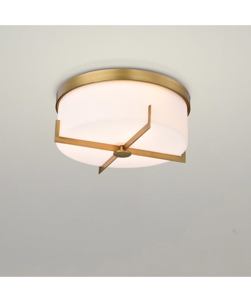 Roselle 3-Light Close-to-Ceiling Natural Brass