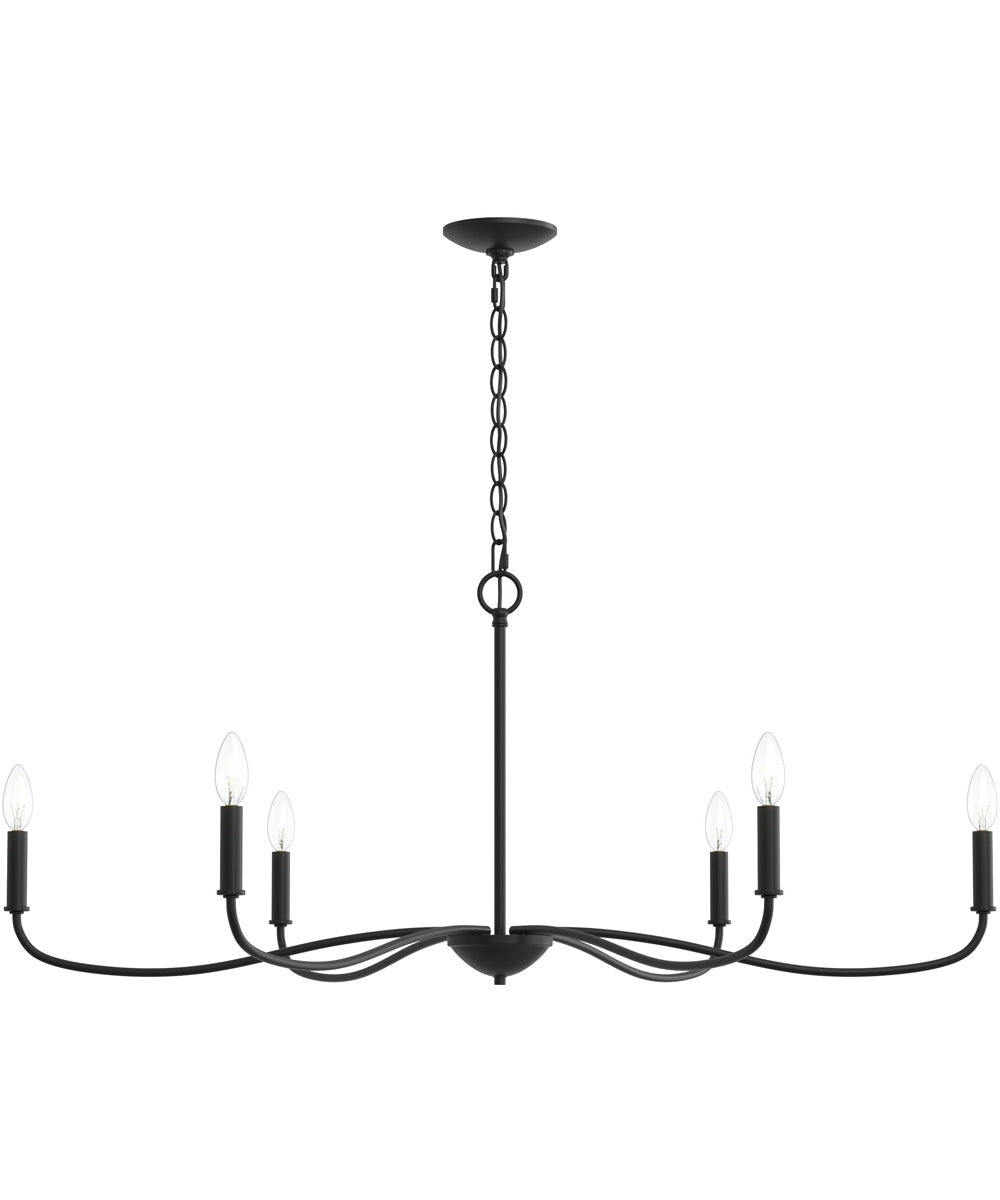 Ilia 6-Light Extra Large Chandelier Matte Black