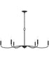 Ilia 6-Light Extra Large Chandelier Matte Black