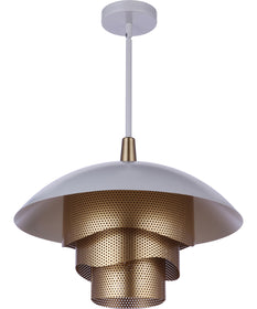 Sculptural Statement Pendants 1-Light Lighting Matte White/Matte Gold