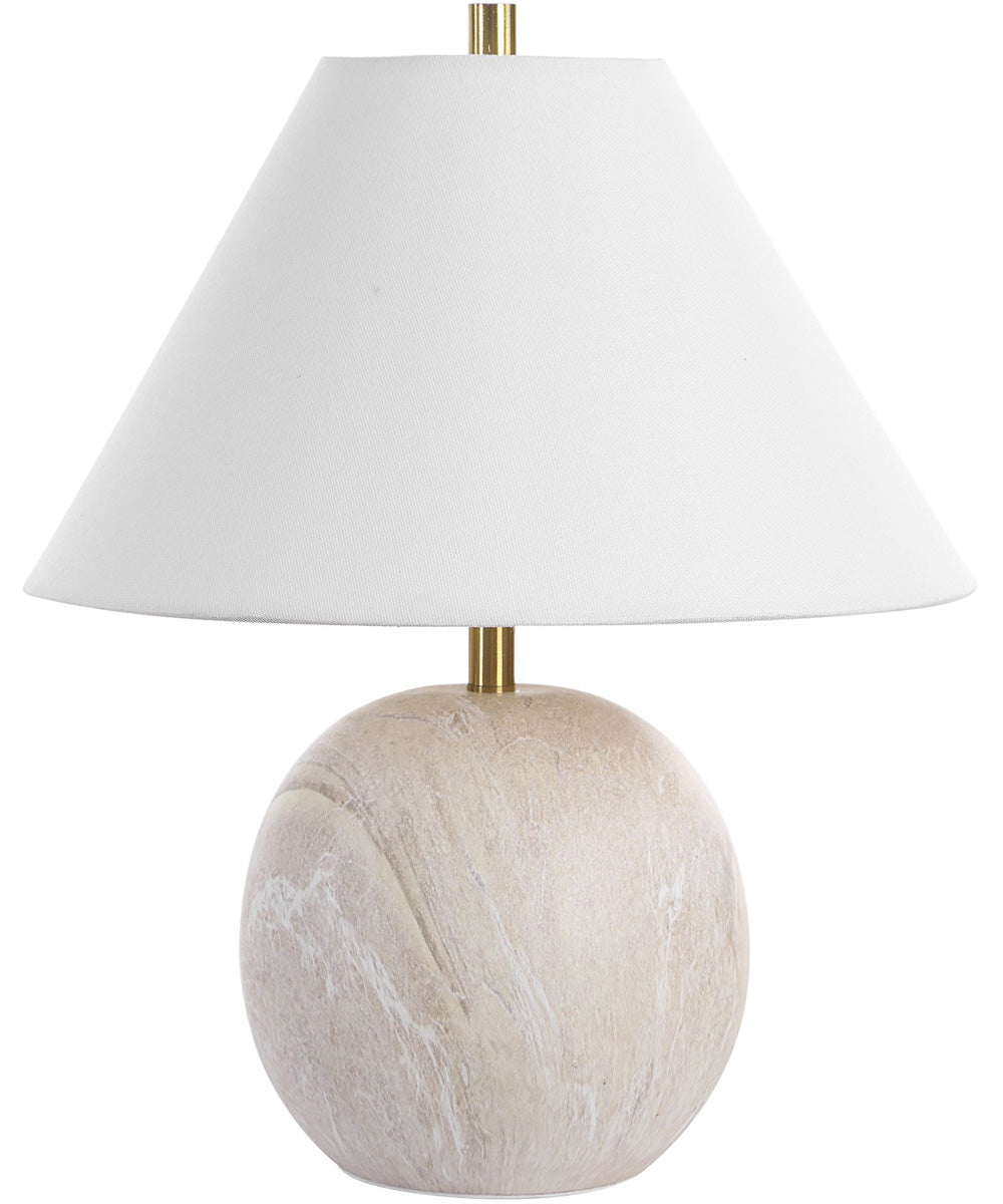 Table Lamp Ceramic with Watermarbling and Soft Gold Accents
