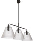 Pleated 3-Light Lighting Flat Black