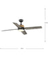 Shaffer II 56 in. 4-Blade Ceiling Fan with Integrated LED Lamped Light Natural Jute Accents Matte Black