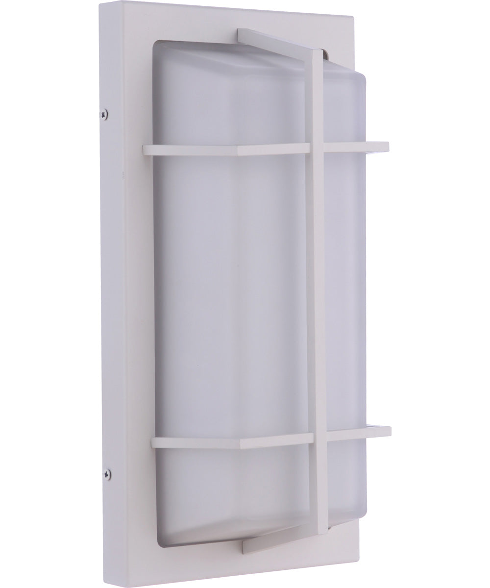 Bulkhead Rectangular 2-Light Outdoor Lighting Textured White