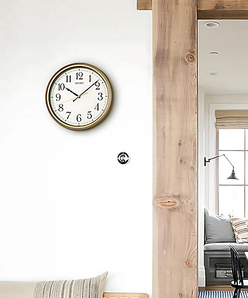 OPEN BOX Wall Clock Oita Brown Glass Cover