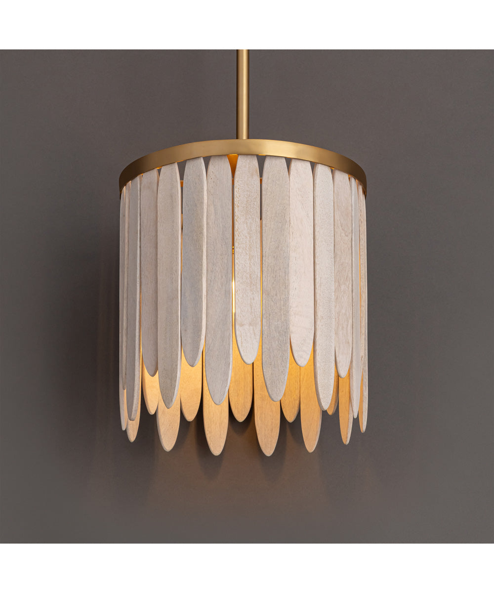 Marimba 12 inch Pendant Weathered White