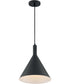 12"W Lightcap 1-Light Pendant Matte Black