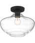 Emma 1 Light Semi Flush Matte Black