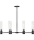 Shea 6-Light Small Linear Chandelier in Black