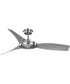 Spicer 54" 3-Blade Grey Weathered Wood/Indoor/Outdoor DC Motor Contemporary Ceiling Fan Brushed Nickel