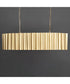 Allegra 5-Light Linear Pendant Weathered Brass
