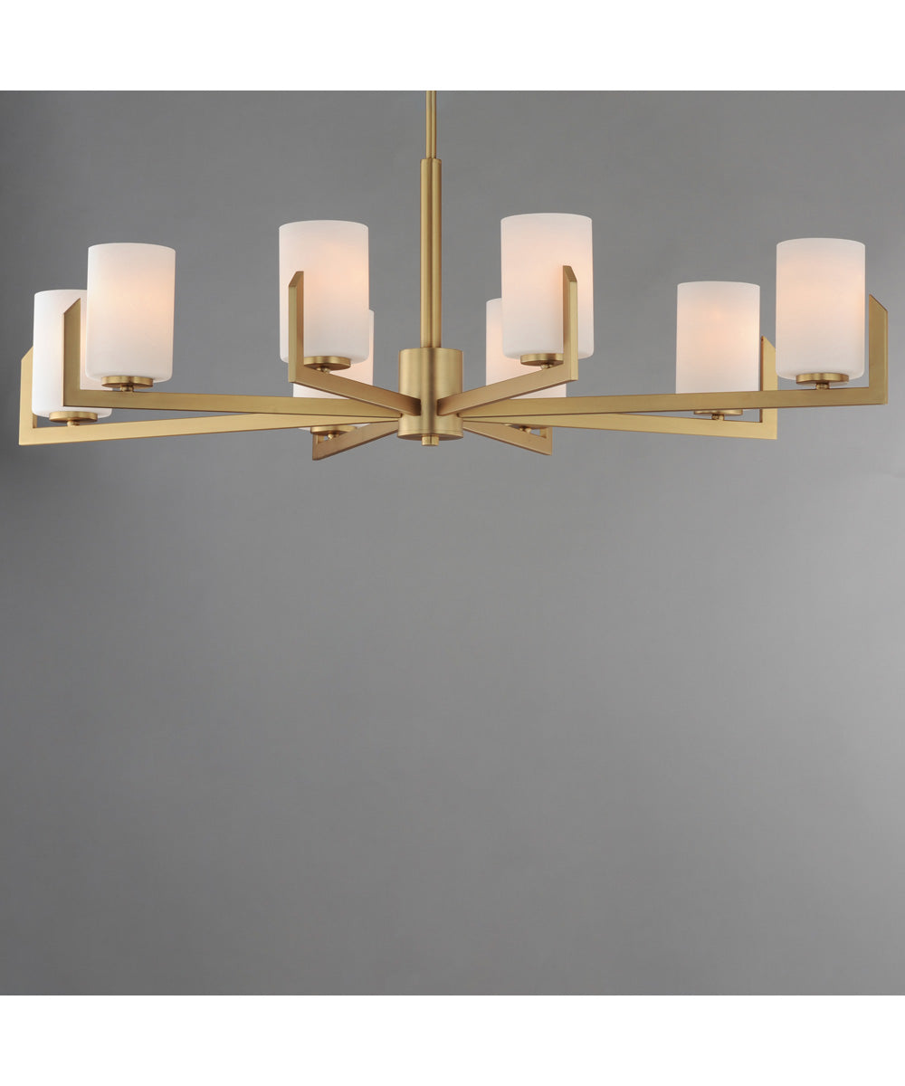 Dart 8-Light Chandelier Natural Aged Brass