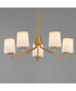 Durham 5-Light Chandelier Natural Aged Brass