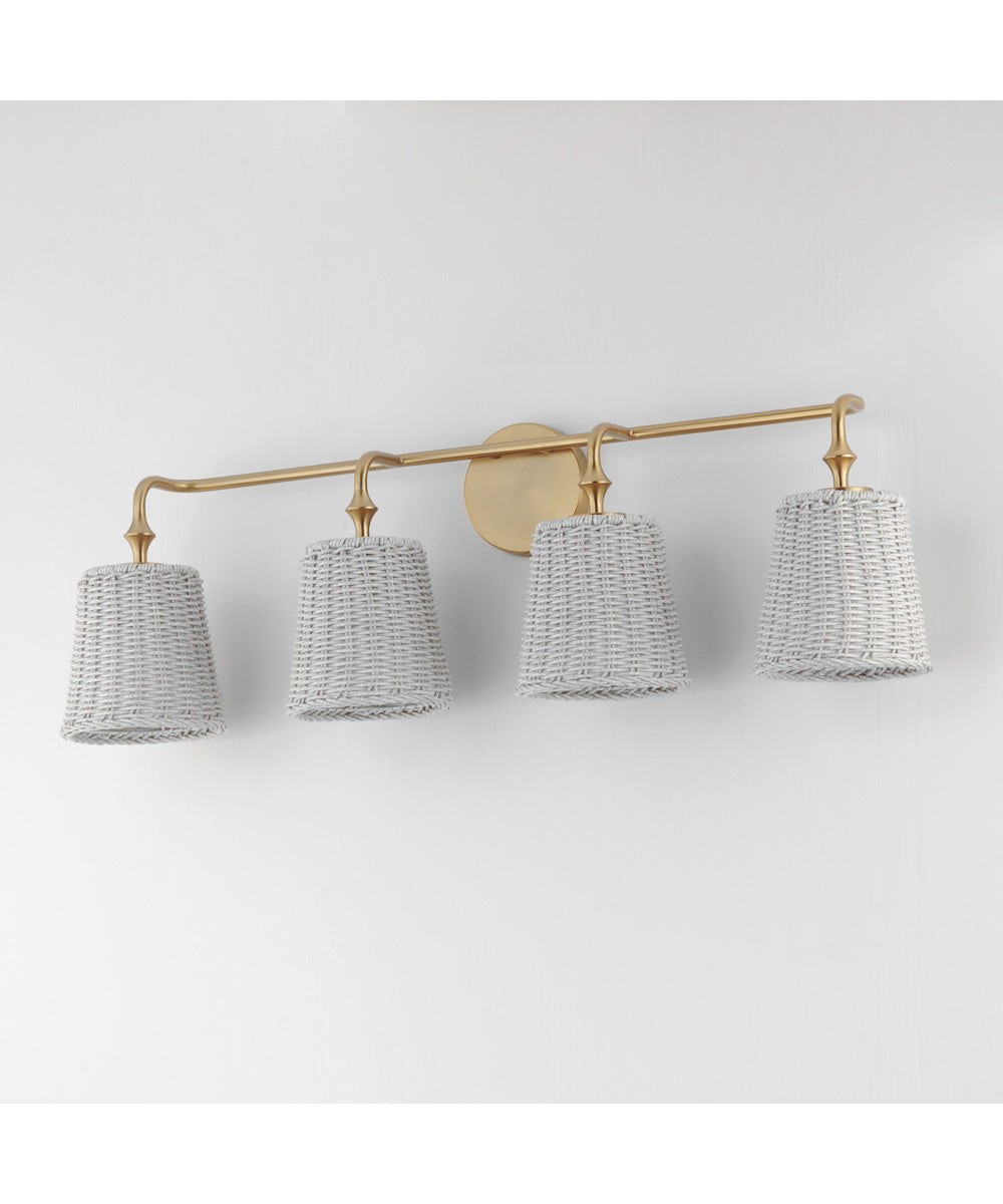 Baja 4-Light Bath Vanity Natural Aged Brass