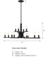 Skye 12 Light Chandelier Matte Black