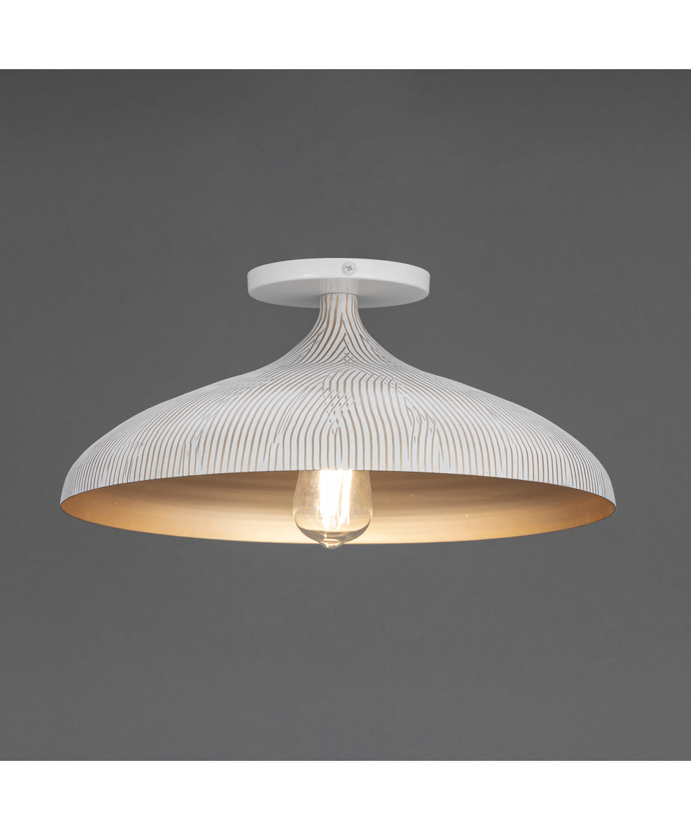 Fleur Flush Mount White/Gold