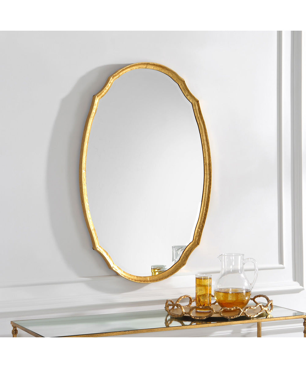 24x36" Wall Mirror Lightly Antiqued Gold Leaf