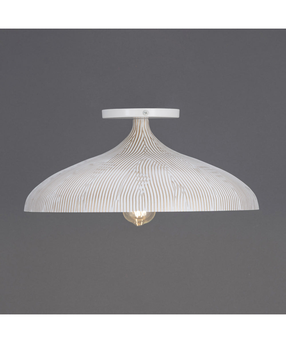 Fleur Flush Mount White/Gold