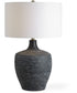 Graphite Ribbed Table Lamp