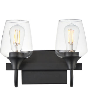 Goblet 2-Light Wall Sconce Black