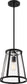 11"W Bruge 1-Light Pendant Matte Black / Clear