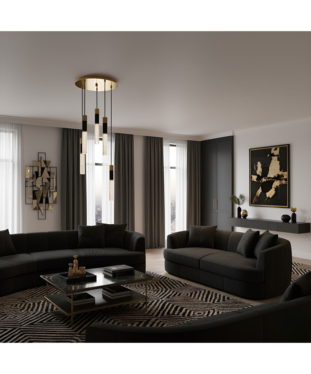 Davies 5-light Pendant Brushed Gold