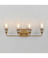 Hudson 4-Light Bath Vanity Natural Aged Brass