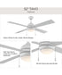 Tavo 52-in. 4-Blade LED Modern Ceiling Fan Matte White