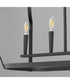 Arden 6-Light Linear Pendant Black