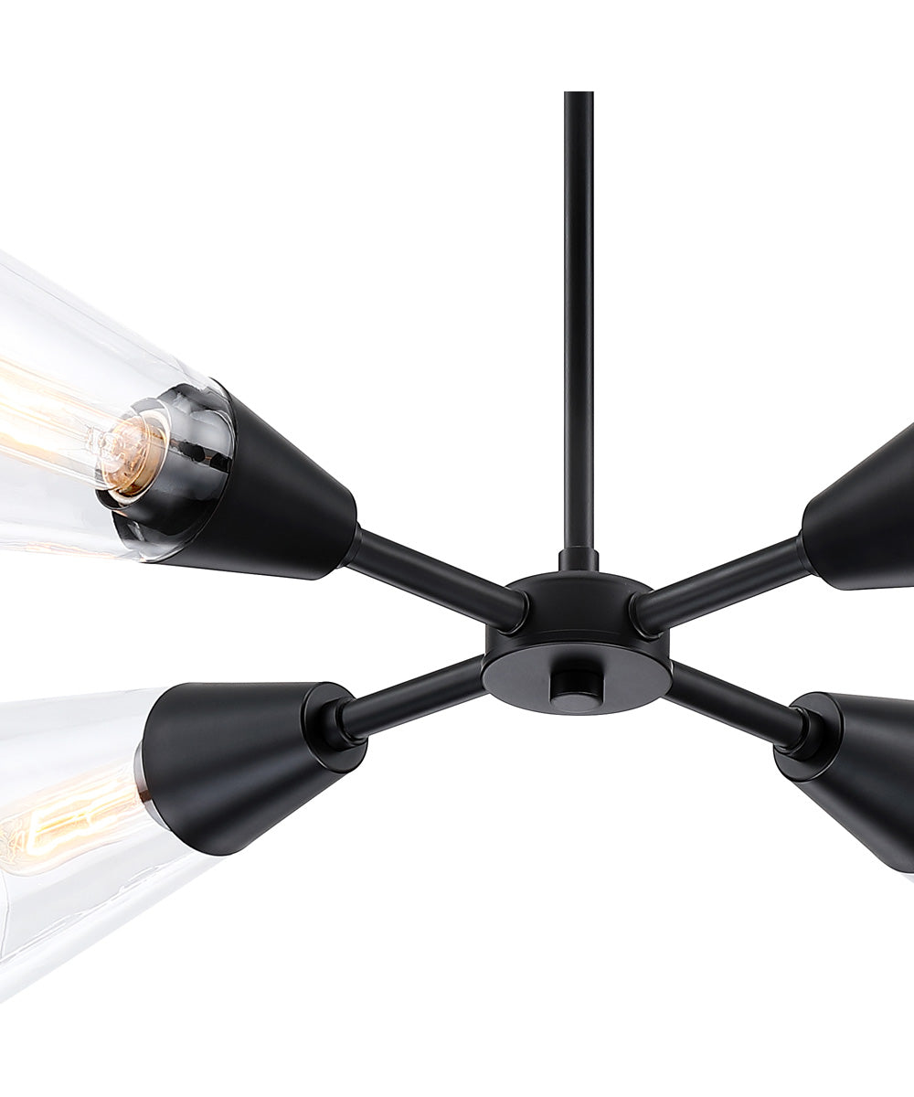 Norro 4 Light Chandelier  Matte Black