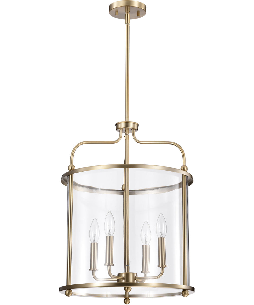 Yorktown 4-Light Pendant Burnished Brass