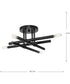 Arya 4-Light 20" Semi-Flush Mount Light Matte Black