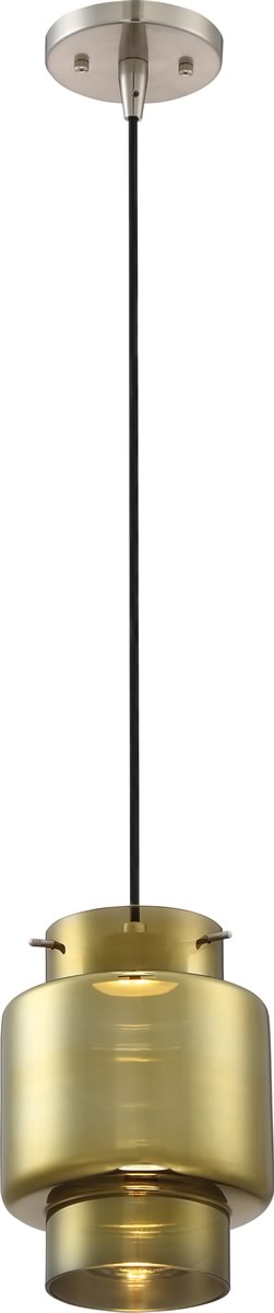 7"W Del 1-Light LED Pendant Brushed Nickel