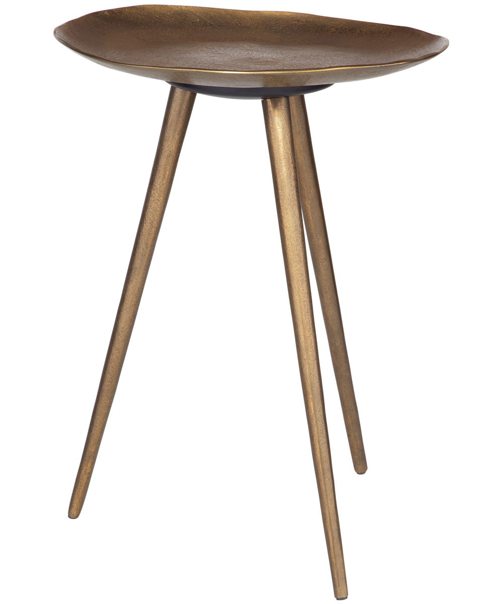 Lily Pad Antique Brass Accent Table