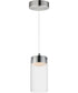 Highball Clear LED Mini Pendant Satin Nickel
