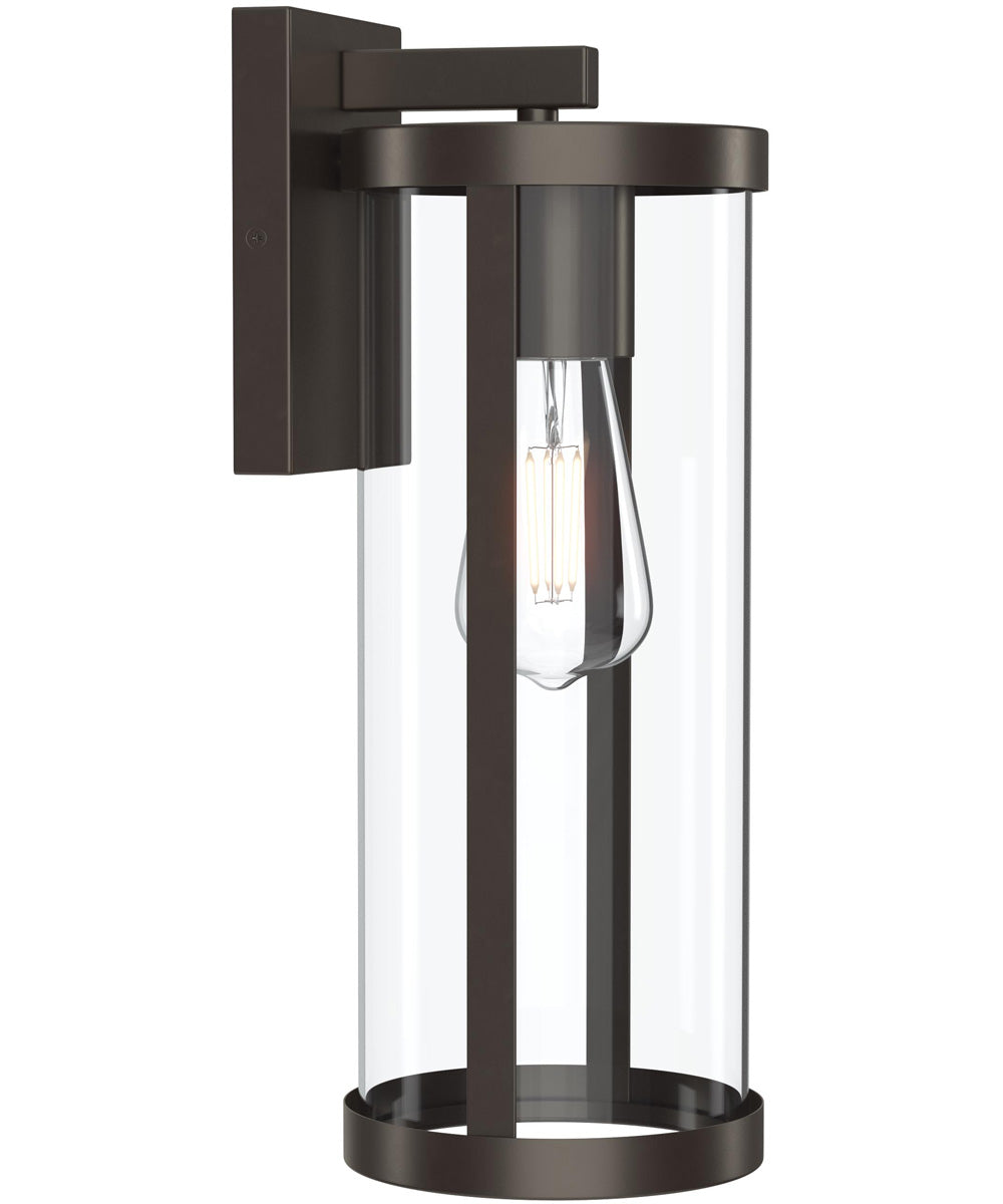 Kagen Large Outdoor Wall Light with Clear Glass Panels Antique Bronze