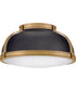 Barton 3-Light Medium Flush Mount in Black