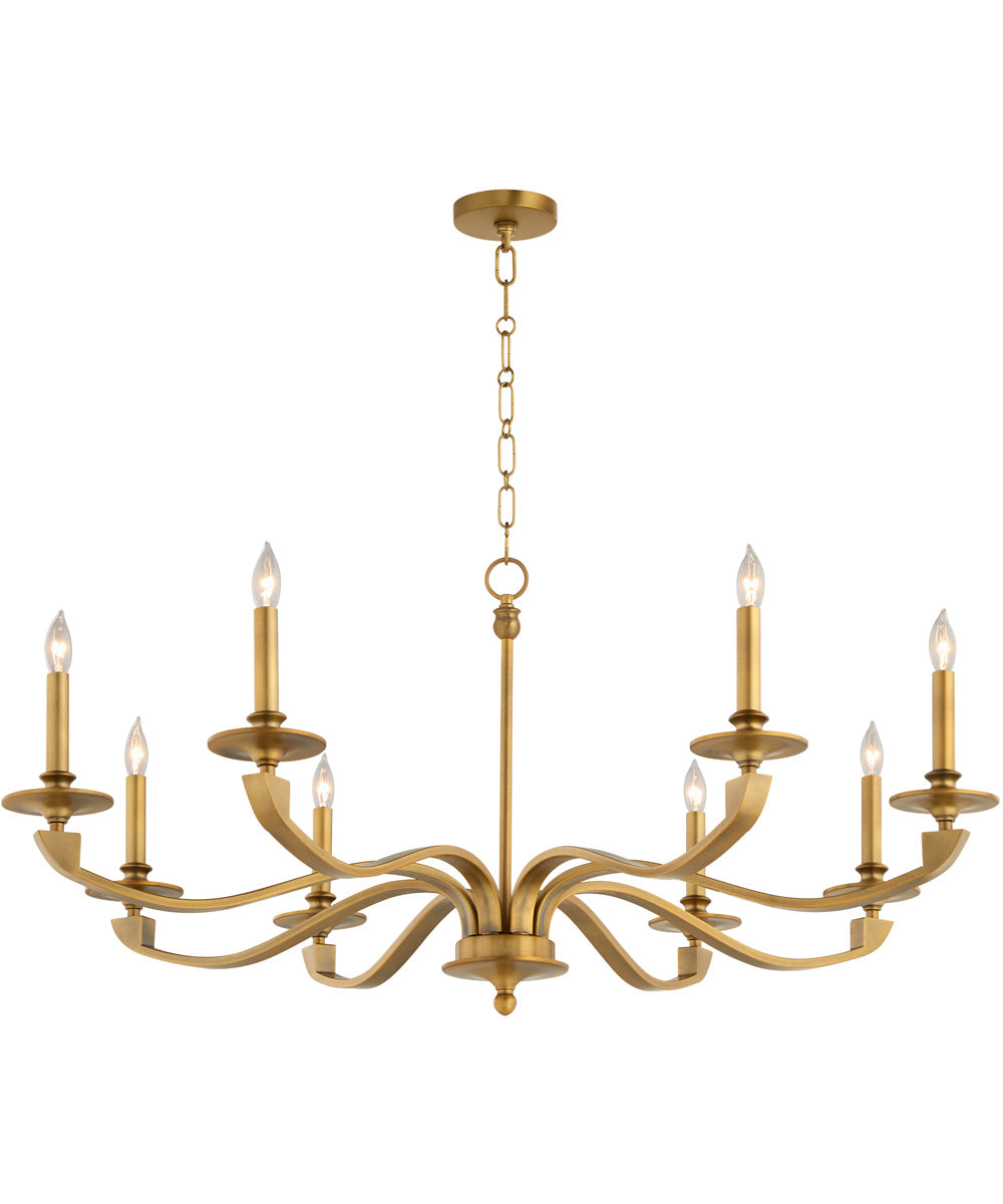 Chantelle 8-light Chandelier Brushed Brass